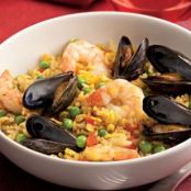 Quick Paella with Shrimp & Mussels