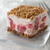 Frozen Strawberry Crunch Cake