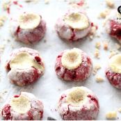 Red Velvet Cream Cheese Thumbprint Cookies