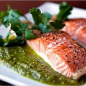 SALMON FILLETS w/TOMATILLO SALSA