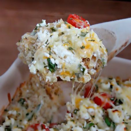 Cheesy Greek-Style Baked Quinoa