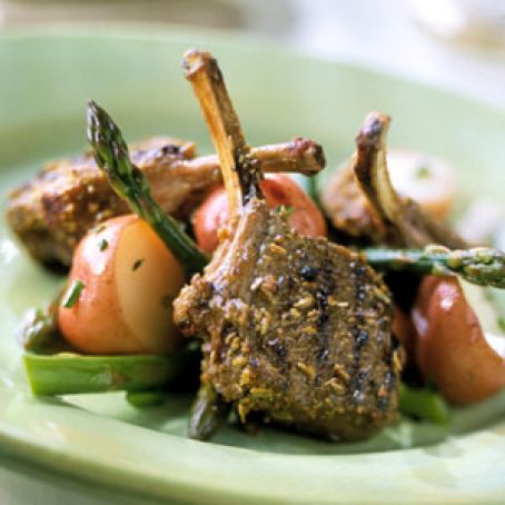 Garlic-Fennel Lamb Chops