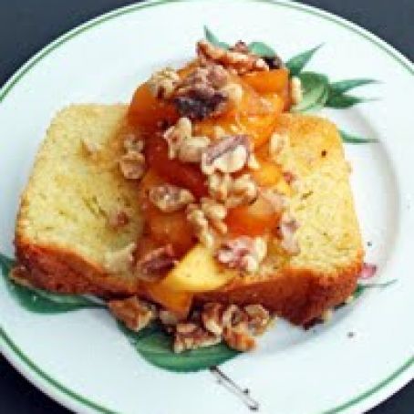 OLIVE OIL POUND CAKE w/GLAZED APPLES