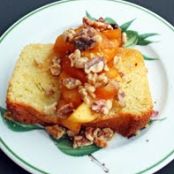 OLIVE OIL POUND CAKE w/GLAZED APPLES
