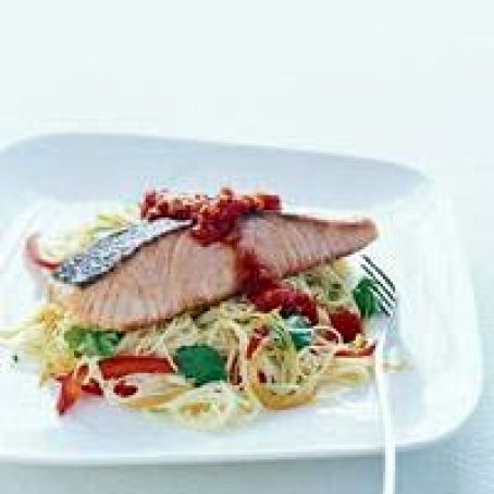 Roasted Salmon with Tomato Jam