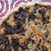 Onion Tart with Greens and Cashew Cream