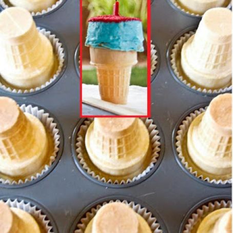 Cuppy Cake Cone Cakes