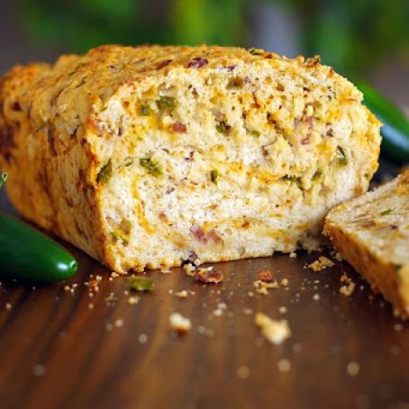 Cheesy Bacon Jalapeno Popper Beer Bread