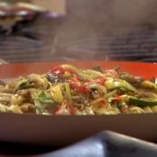 Fettuccini with Garden Vegetables and Greens (Rachael Ray)