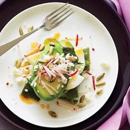 Spicy Avocado Poblano Salad