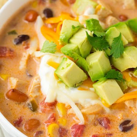 Creamy Chicken Tortilla Soup {GF}
