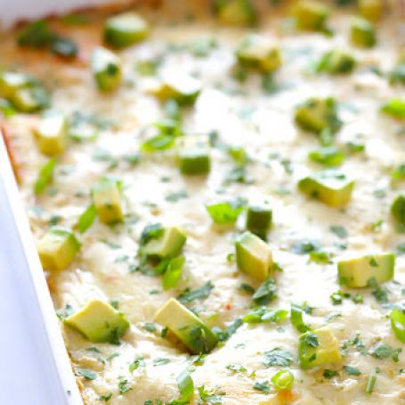 White Chicken Enchilada Casserole