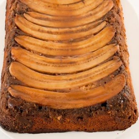 Chocolate-Peanut-Butter-Banana Upside-Down Cake