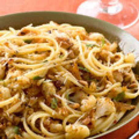 Cauliflower-Onion Linguine