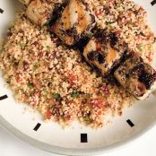 Mahi-Mahi Skewers with Tapenade and Couscous