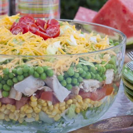 Rainbow Stacked Salad