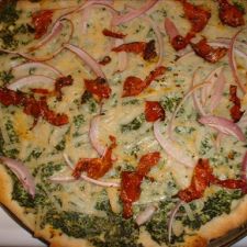 Spinach Alfredo Pizza - Vegan