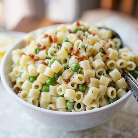 Macaroni Salad In Lemon-Thyme Dressing, Creamy With A Tangy Twist
