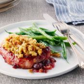 Pork Chops w/Cranberry Sauce/Stuff