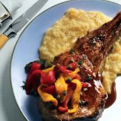 Veal Chops with Sherry Gastrique and Roasted Peperonata