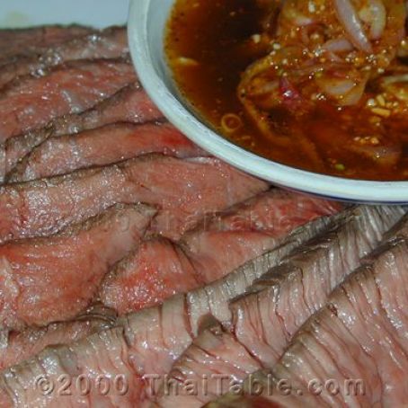 Grilled Steak with Spicy Shallot Sauce Recipe