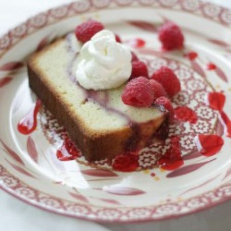 Raspberry Swirl Pound Cake