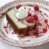 Raspberry Swirl Pound Cake