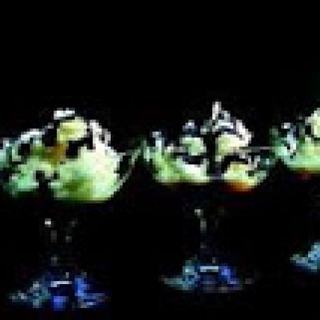 White Chocolate Water Ice with Mango and Black Olive