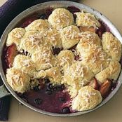 Pluot-Blueberry Cobbler with Coconut Dumplings