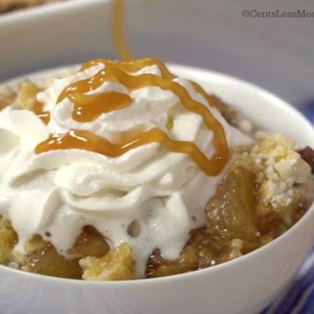 Caramel Apple Dump Cake Recipe with 4 ingredients
