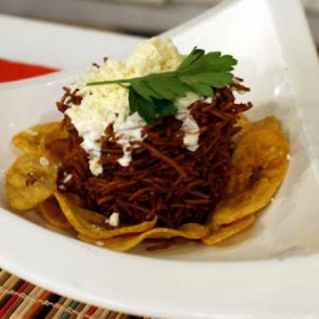 TIMBAL DE FIDEO CON PURE DE AGUACATE