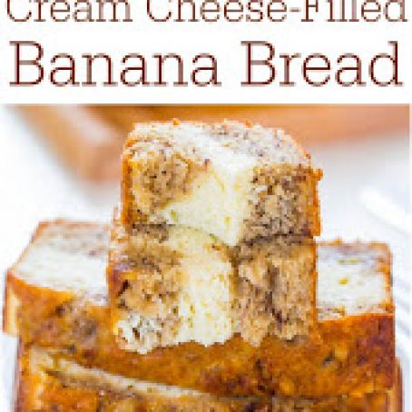 Cream Cheese Filled Banana Bread
