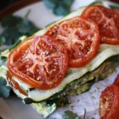 Zucchini and Tomato Lasagna With Cashew Herb Cheese [Raw Vegan]