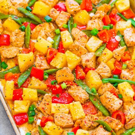 15-Minute Sheet Pan Teriyaki Chicken and Pineapple