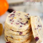 Cranberry Orange Shortbread Cookies