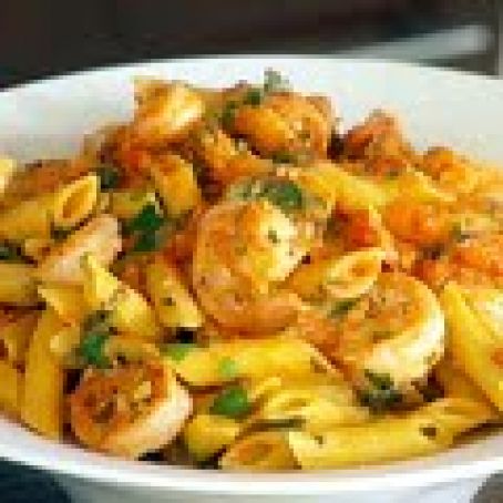 Penne with Shrimp and Herbed Cream Sauce