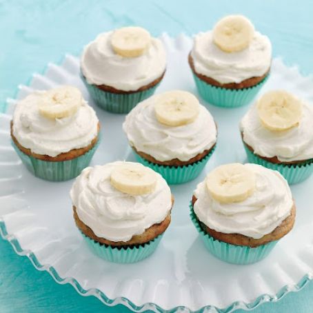 Banana Cupcakes with Honey-Cinnamon Frosting