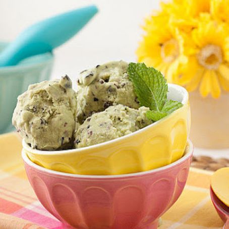 Peppermint Chocolate Chip Ice Cream