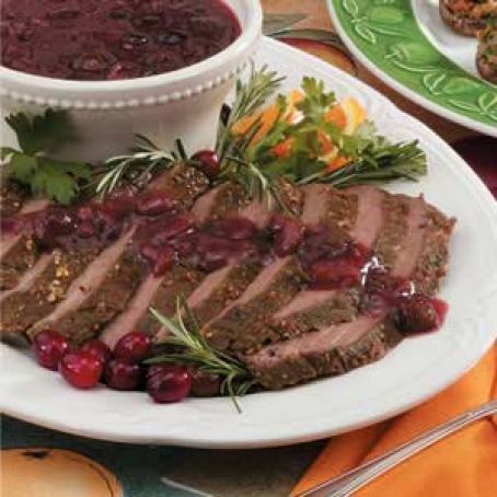 2003 Flank Steak with Cranberry Sauce