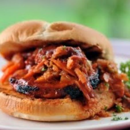 BBQ Pork chop burgers