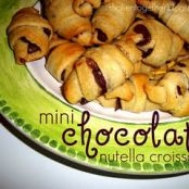 mini chocolate nutella croissants