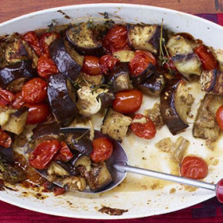 Eggplant Roasted with Cherry Tomatoes
