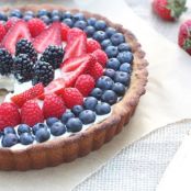 Paleo Berry Tart with Dairy-Free Vanilla Bean Custard