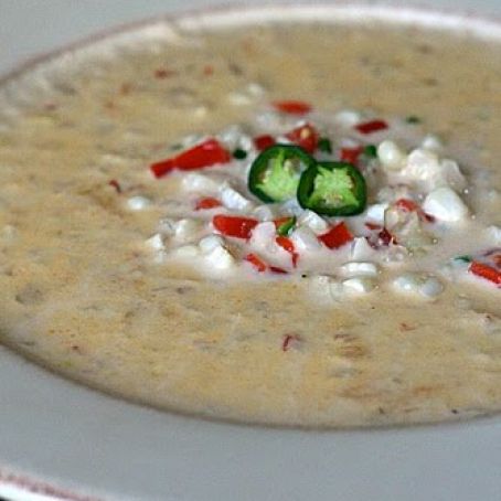 Grilled Corn and Chipotle Soup