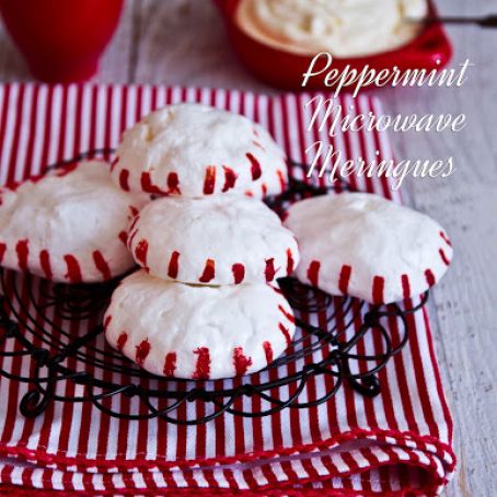 Peppermint Meringues -Microwave