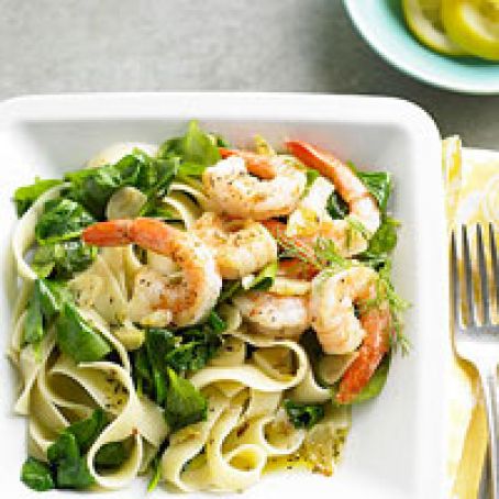 Pasta: Lemon-Dill Shrimp and Pasta