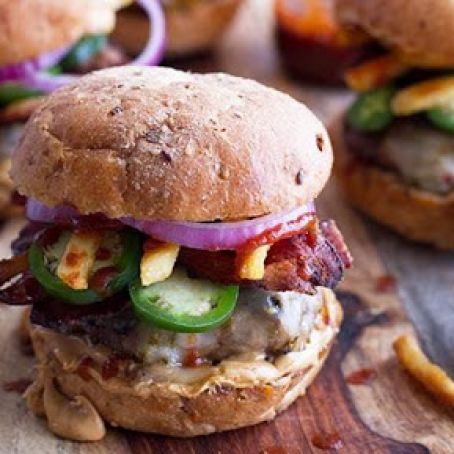 Spicy Peanut Butter Bacon Sliders