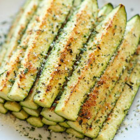 Roasted Parm Zucchini Spears