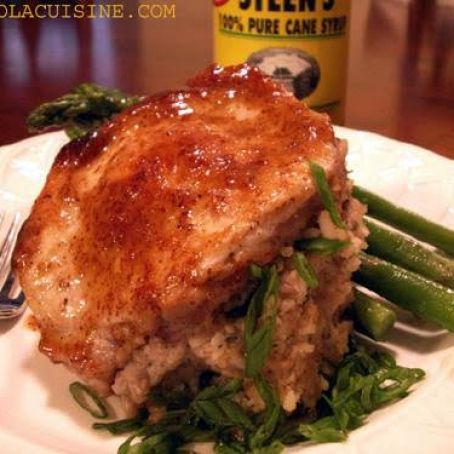 Boudin Stuffed Pork Chops