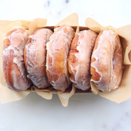 Sour Cream Cake Donuts with Maple Brown Butter Glaze